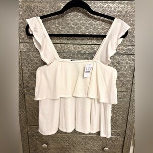 NWT J. Crew MERCANTILE Ruffle Top